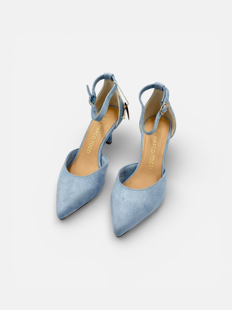 Pantofi Marco Tozzi cu Toc Kitten - Albastru