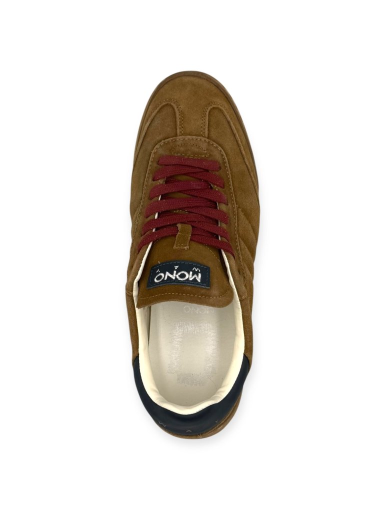 Sneakers Bărbați Mono Way Jiha din Piele Întoarsă Maro Tobacco