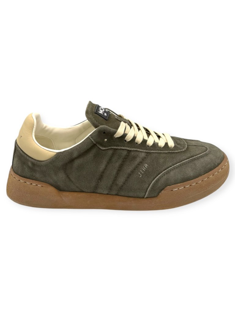 Sneakers Bărbați Mono Way Jiha din Piele Întoarsă Verde Olive