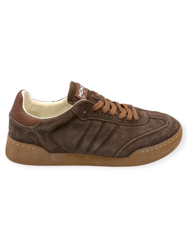Sneakers Bărbați Mono Way Jiha din Piele Întoarsă Maro Închis